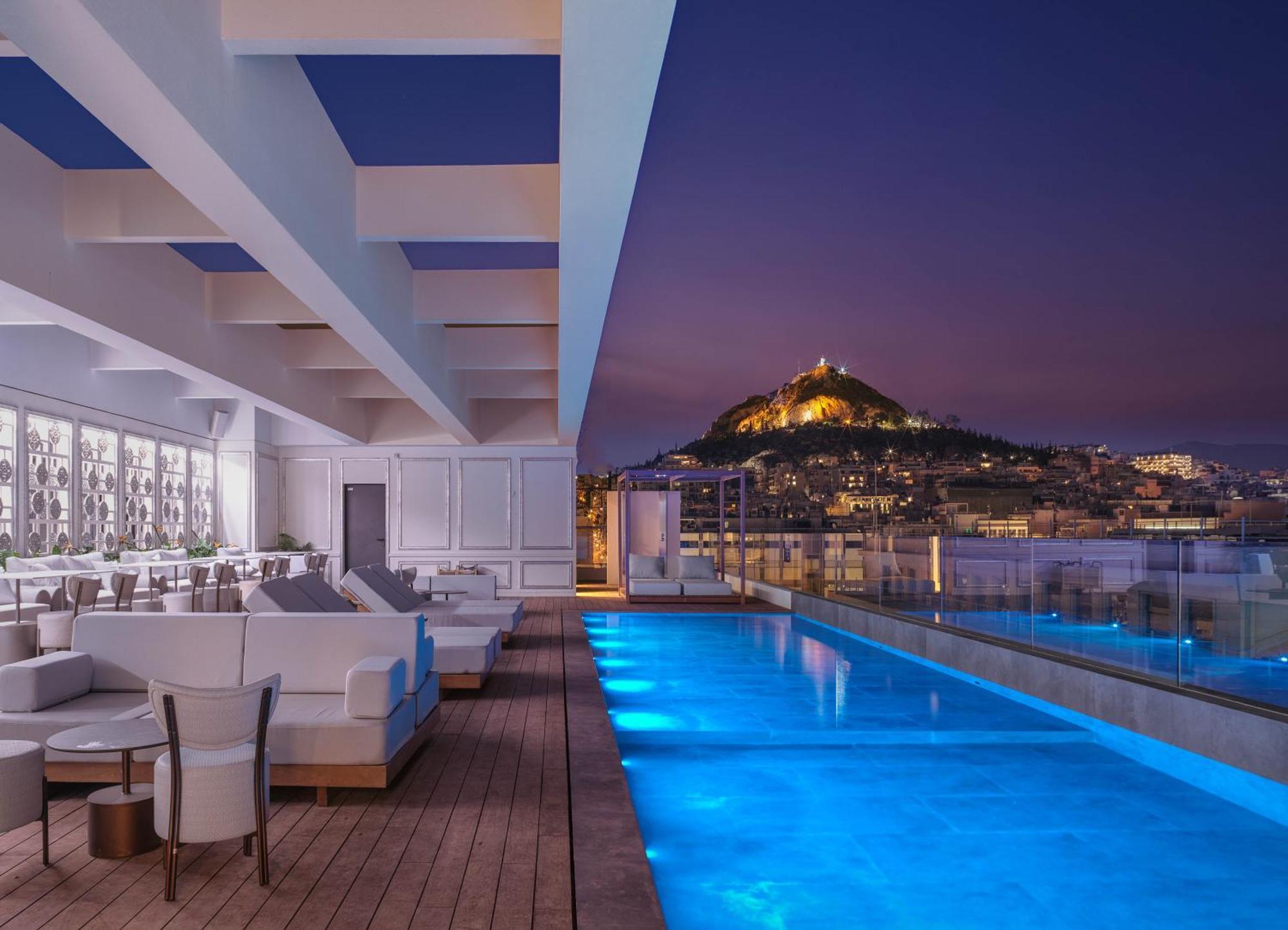 Nyx Esperia Palace Hotel Athens By Leonardo Hotels Ngoại thất bức ảnh The view from the pool at the 12th floor